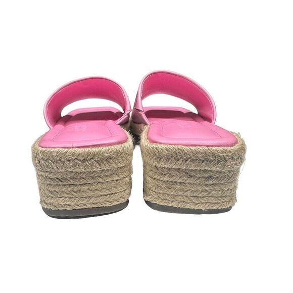 SCHUTZ Corah Block Heel Espadrille Slide Sandals Women's 7B Club Rose Slip On - Picture 4 of 8